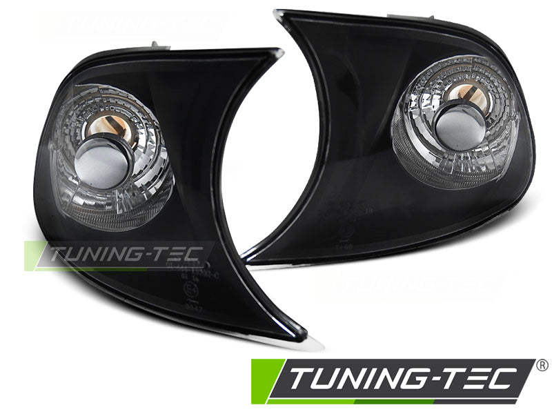 Feux de direction avant noirs compatibles BMW E46 04.99-08.01 C/C