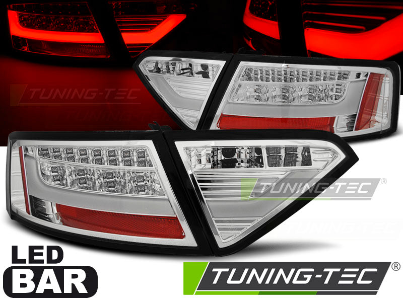 Feux arrière à LED chromés compatibles avec Audi A5 07-06.11