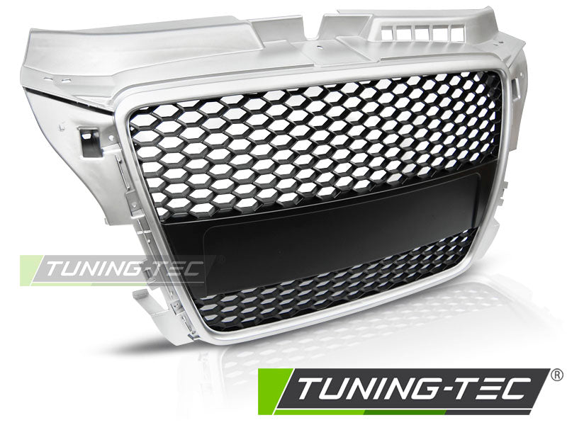 CALANDRE SPORT ARGENTÉE compatible AUDI A3 (8P) SPORT 04.08-07.12