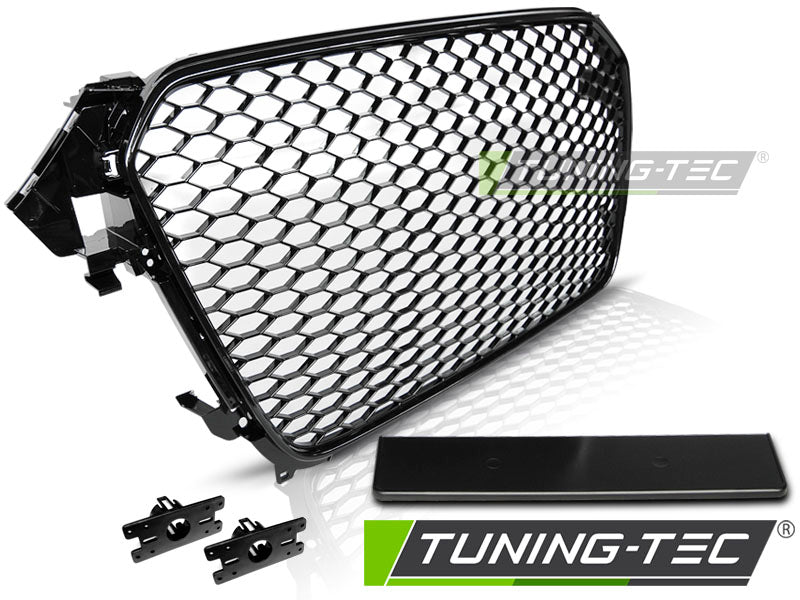 CALANDRE SPORT NOIR BRILLANT compatible AUDI A4 (B8) 11.11-15