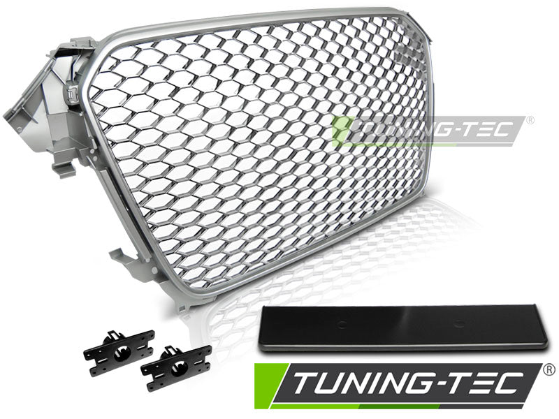 CALANDRE SPORT ARGENTÉE compatible AUDI A4 (B8) 11.11-15
