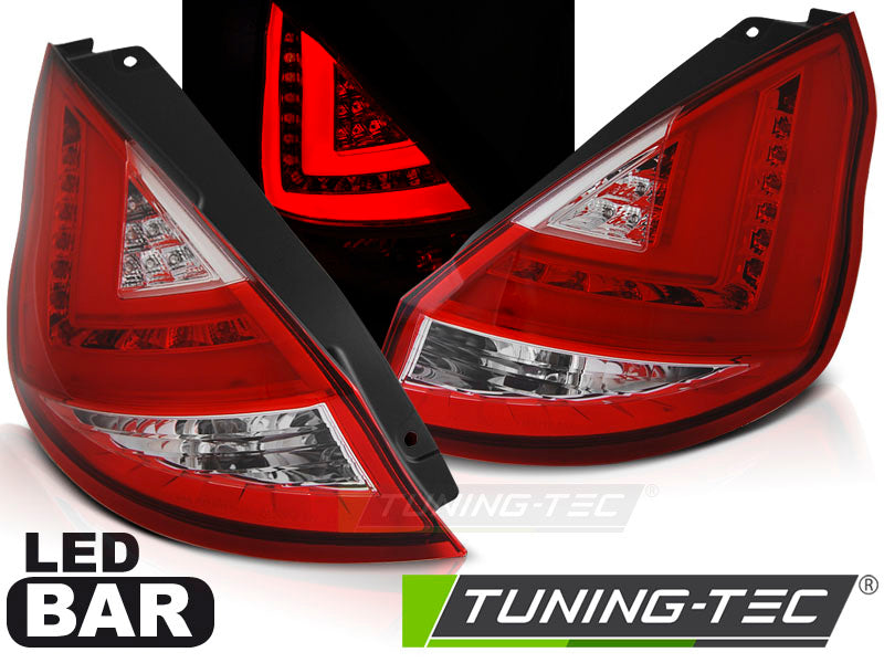 Barre LED rouge et blanche pour Ford Fiesta MK7 (2008-2012).