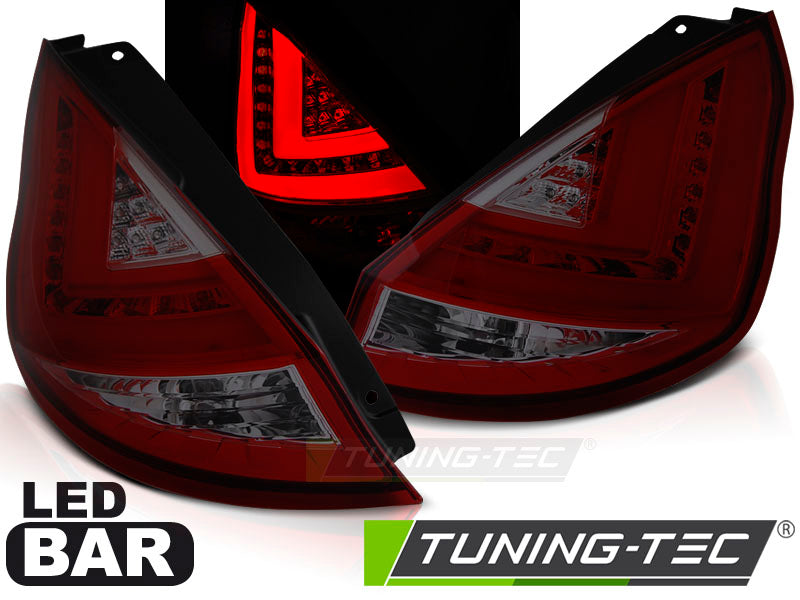 Barre LED rouge fumée pour Ford Fiesta MK7 12-16 HB