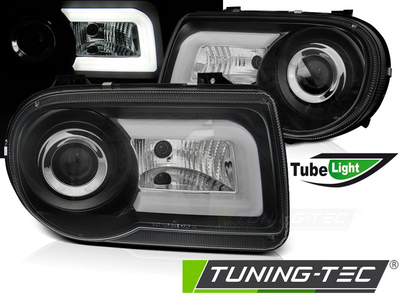 Phare à tube noir pour Chrysler 300C 05-10