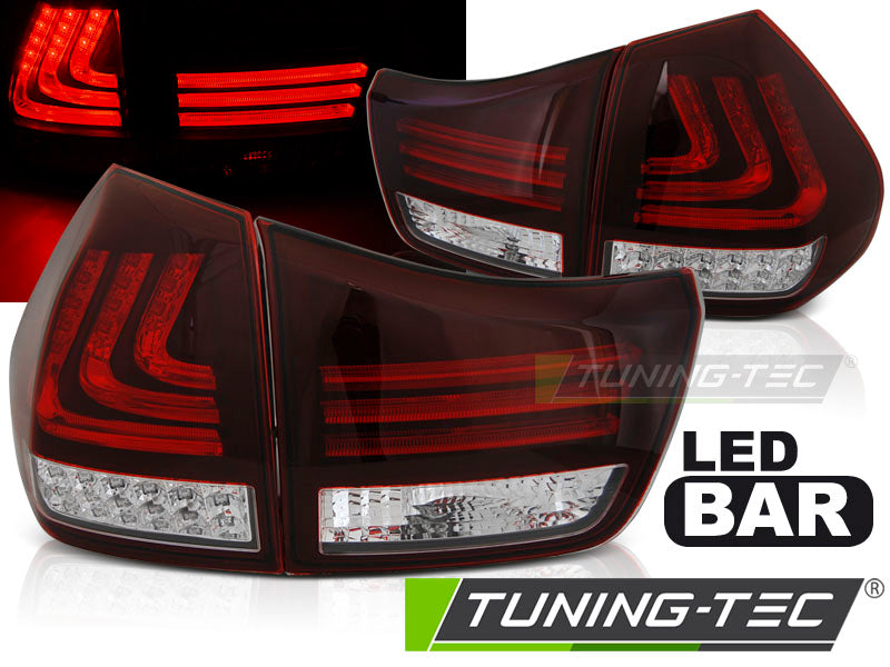 Barre LED rouge, blanche et noire pour Lexus RX 330/350 (2003-2008).