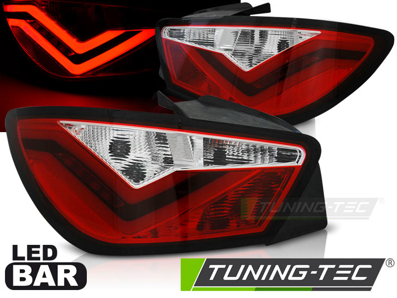 Feux arrière à LED rouges et blancs compatibles avec SEAT IBIZA 6J 3D 06.08-12