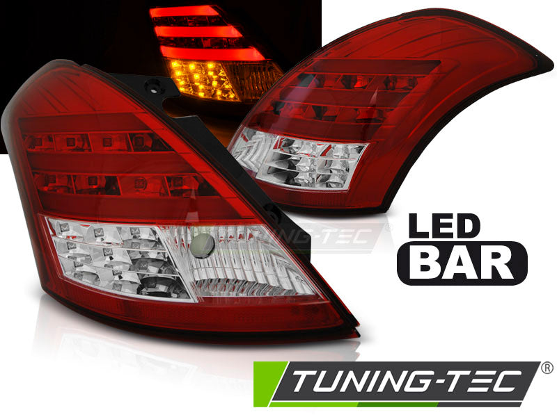 Barre LED rouge et blanche pour Suzuki Swift V10