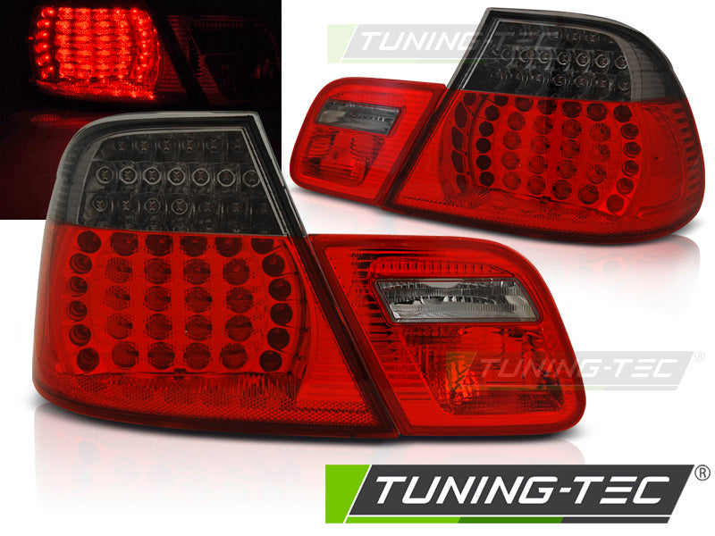 Feux arrière à LED rouge fumé compatibles avec BMW E46 Coupé 03-06