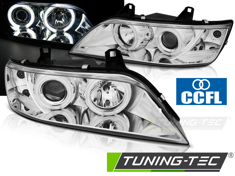 Phares Angel Eyes CCFL chromés compatibles BMW Z3 01.96-02