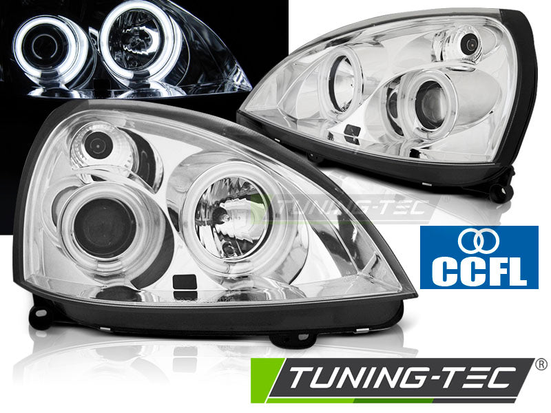 RENAULT CLIO II 06.01-09.05 ANGEL EYES CCFL CHROME