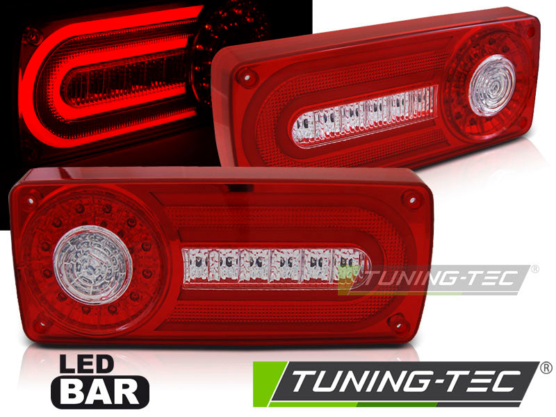 Feux arrière à LED rouge et blanc compatibles avec Mercedes W463 Classe G (1990-2012)
