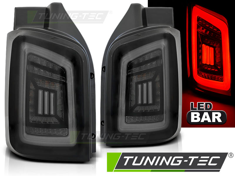 Feux arrière à LED fumés, noir et blanc, compatibles avec VW T5 04.03-09 / 10-15