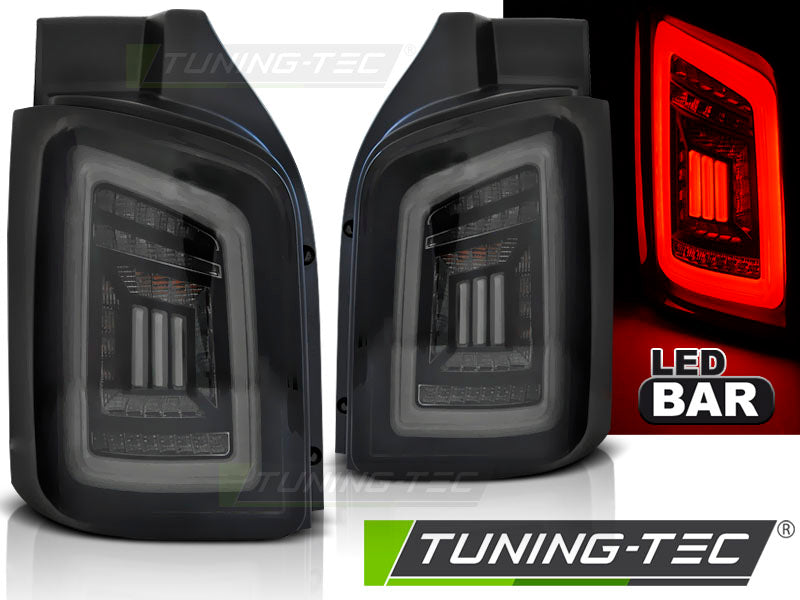 Feux arrière à LED fumés noir et blanc compatibles VW T5 04.03-09 / 10-15 TRANSPORTER