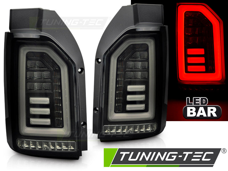Feux arrière à LED fumés noirs et blancs compatibles VW T6 15-19