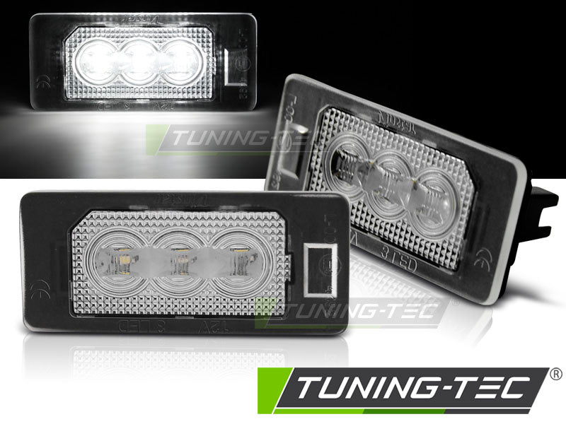 Feux de plaque d'immatriculation à LED transparents (3x) compatibles avec BMW E90 / F30 / F32 / E39 / E60 / F10 / X3 / X5 / X6