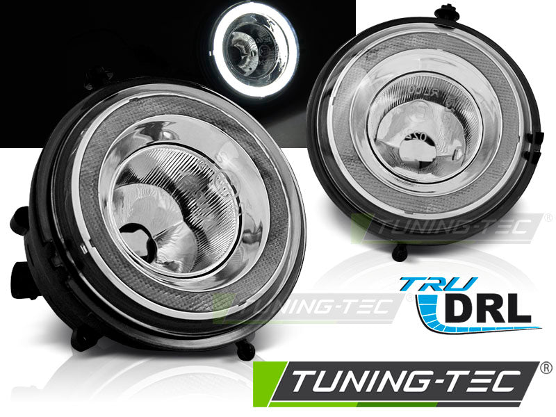 Feux antibrouillard Angel Eyes à LED avec feux de jour compatibles BMW MINI COOPER R55, R56, R57