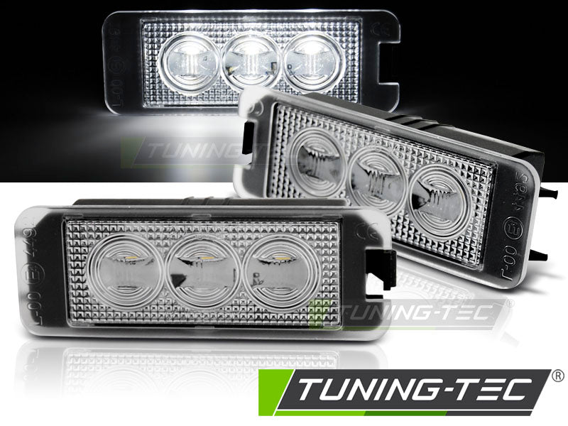 Éclairage de plaque d'immatriculation à LED (3 LED) compatible avec VW Golf IV, V, VI, VII, Passat B6, Passat CC et Scirocco