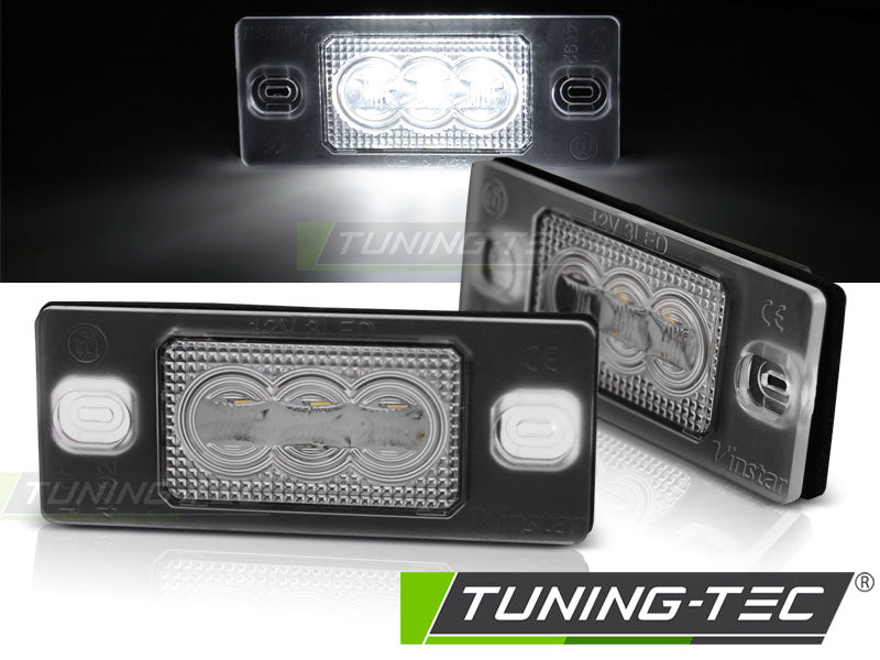 Éclairage de plaque d'immatriculation à LED (3 LED) compatible avec VW Tiguan / Touareg / Golf V Variant / Porsche Cayenne avec Canbus