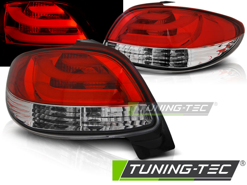 Barre LED rouge et blanche pour Peugeot 206 (1998)