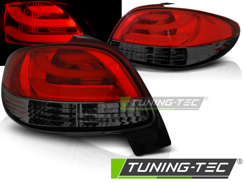 Barre LED rouge fumée pour Peugeot 206 (1998-)