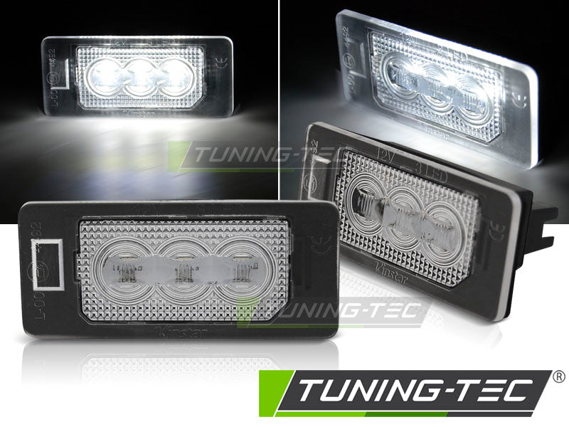 Éclairage de plaque d'immatriculation à LED (3 LED) compatible avec VW Golf VI Variant / Jetta VI / Passat B6, B7 Variant / Sharan II avec Canbus
