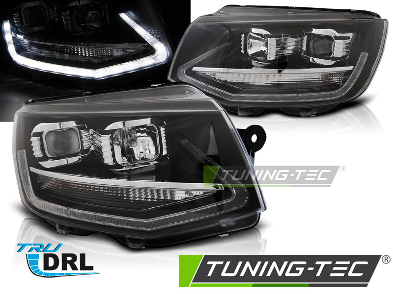 Phares avec feux de jour noirs compatibles VW T6 15-19