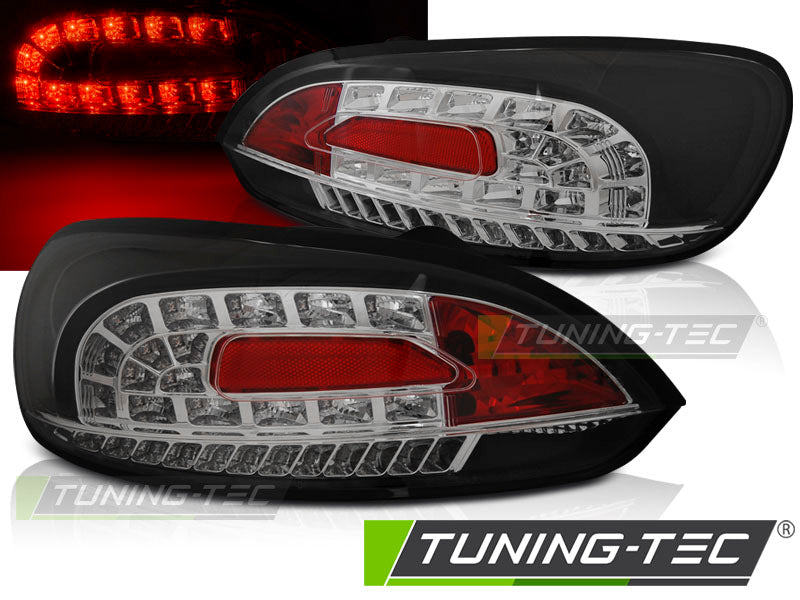 Feux arrière à LED noirs compatibles avec VW Scirocco III 08-04.14