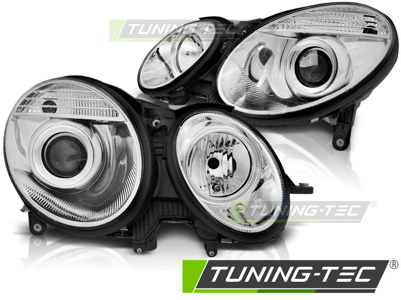 Phares chromés pour MERCEDES W211 E-KLASA 05.06-09