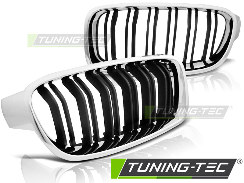 CALANDRE CHROME NOIRE LOOK SPORT compatible BMW F30 / F31 10.11-