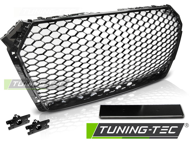 CALANDRE SPORT NOIR BRILLANT compatible AUDI A4 B9 15-19