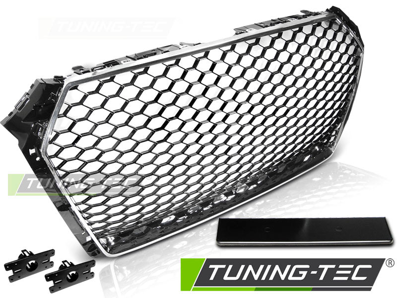 CALANDRE SPORT CHROMÉE NOIRE compatible AUDI A4 B9 15-19