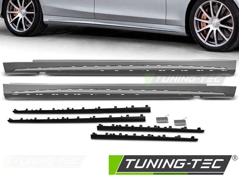 Bas de caisse sport noirs compatibles avec Mercedes Classe S W222 (version longue, 2013-2020)
