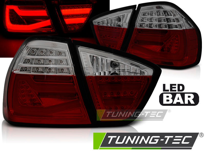 Feux arrière à LED rouges fumés compatibles BMW E90 05-08