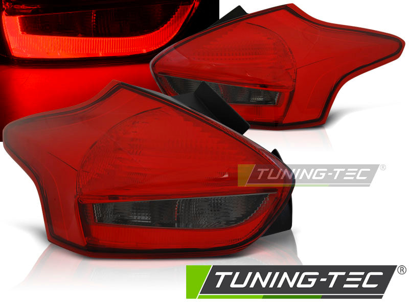FORD FOCUS 3 15-18 HAYON LED ROUGE FUMÉE