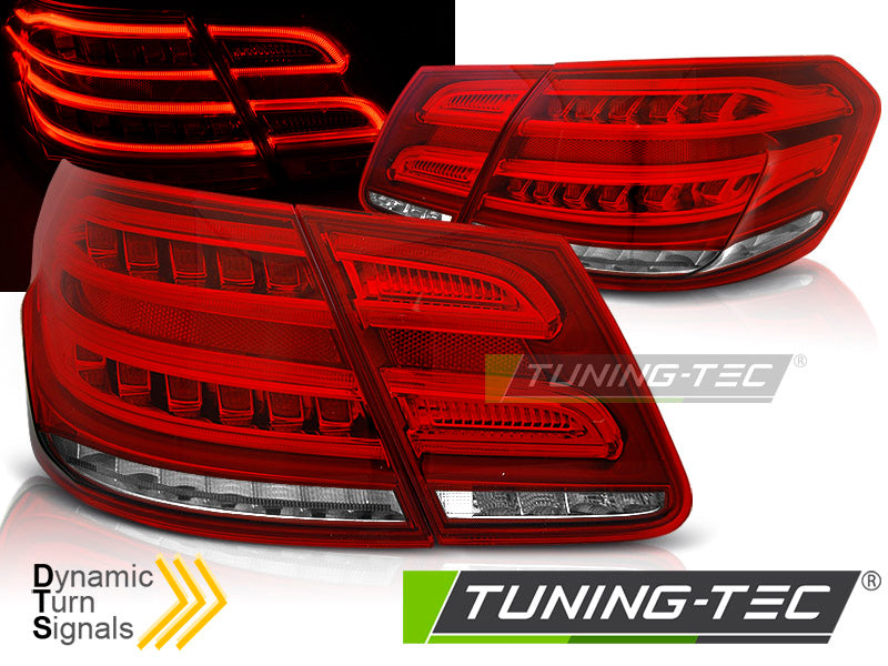 Feux arrière à LED rouge et blanc séquentiels compatibles avec Mercedes W212 Classe E 09-13