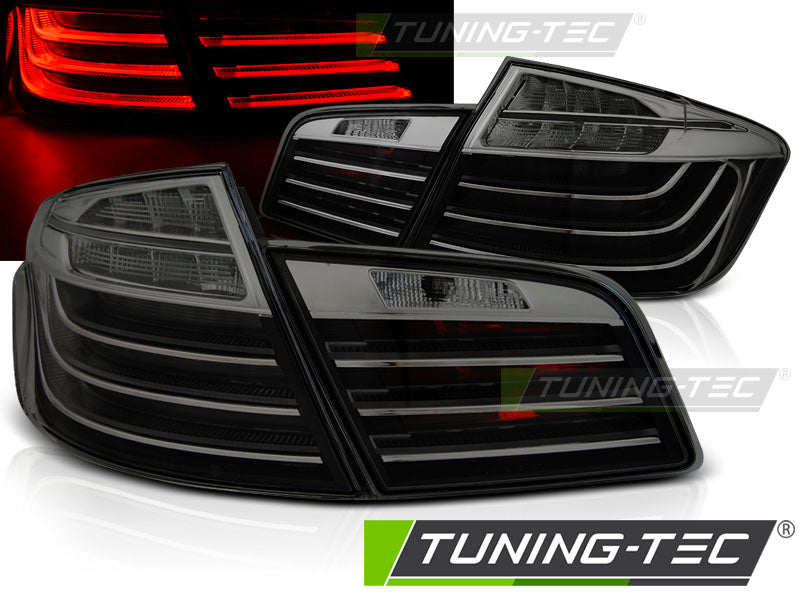 Feux arrière à LED noirs fumés style LCI compatibles BMW F10 10-07.13