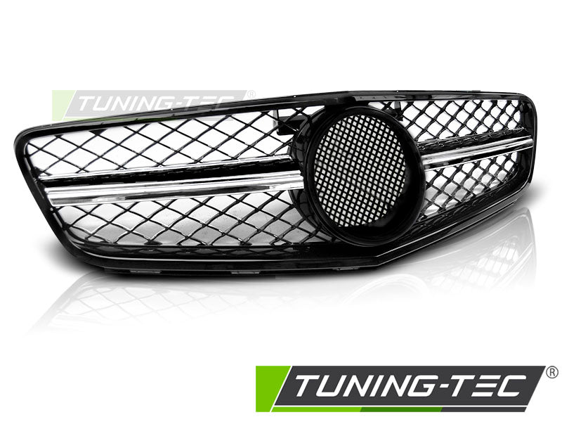 CALANDRE SPORT NOIR BRILLANT CHROMÉ compatible MERCEDES W204 07-14