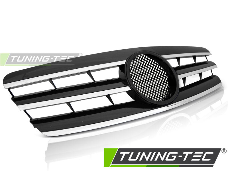 Calandre sport noire chromée compatible avec Mercedes W203 00-07