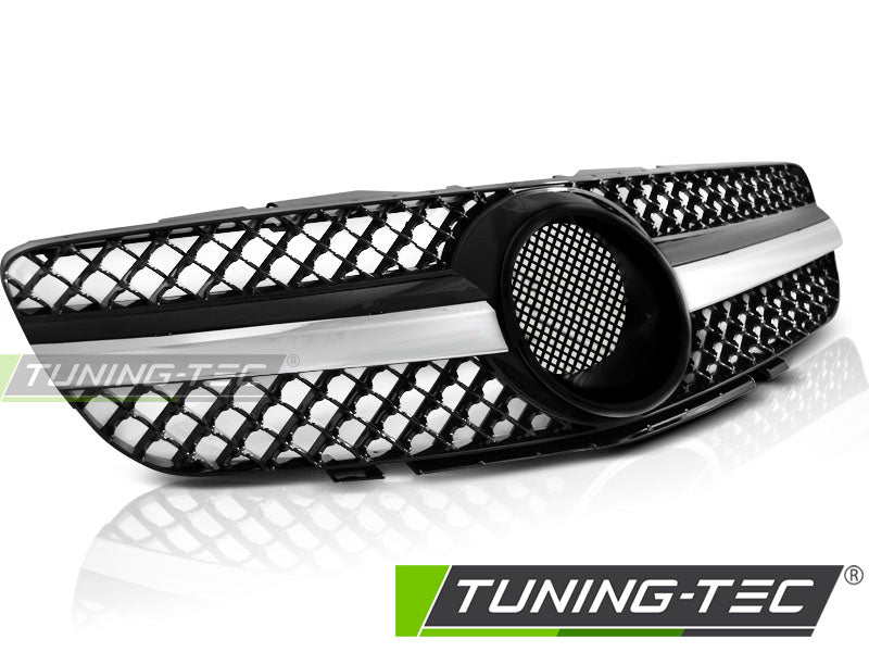 Calandre sport noire chromée compatible avec Mercedes SL R230 01-06