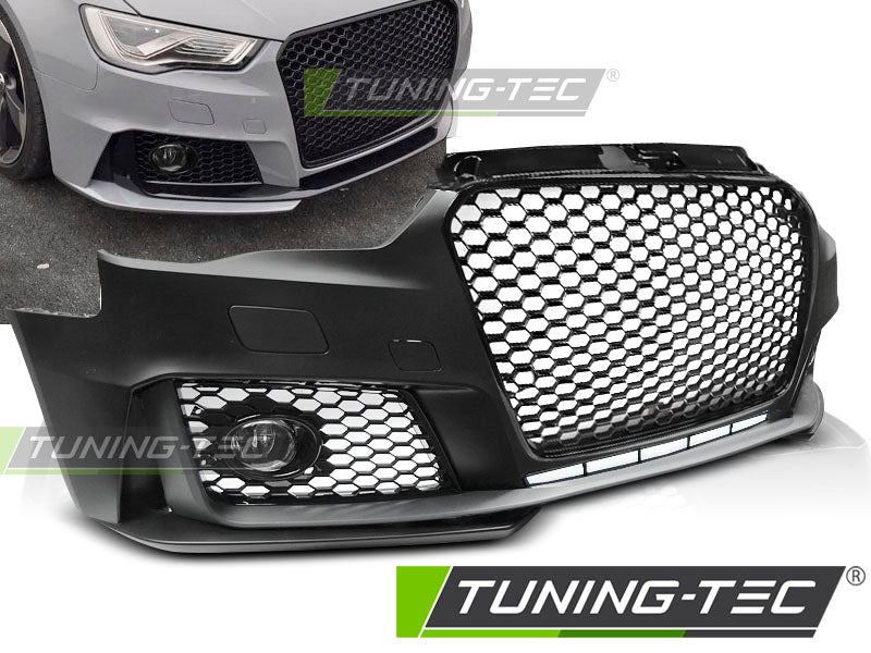 Pare-chocs avant sport noir brillant compatible avec Audi A3 12-16