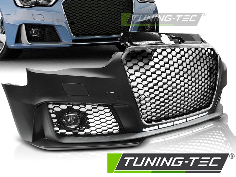 Pare-chocs avant sport chromé noir compatible avec Audi A3 12-16