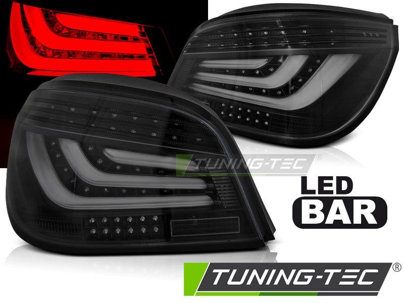 Feux arrière à LED noirs compatibles BMW E60 LCI 03.07-12.09