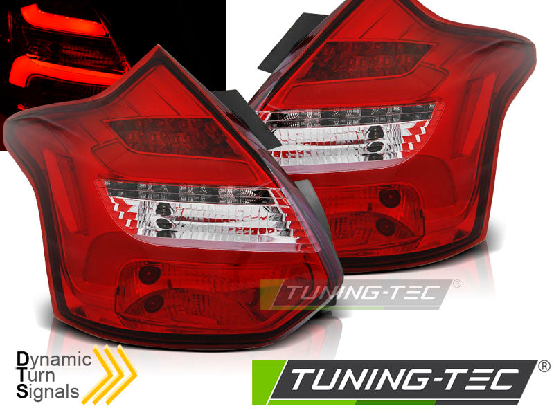 FORD FOCUS 3 11-10.14 HAYON ROUGE BLANC LED BARRE SÉQUENCE IND.
