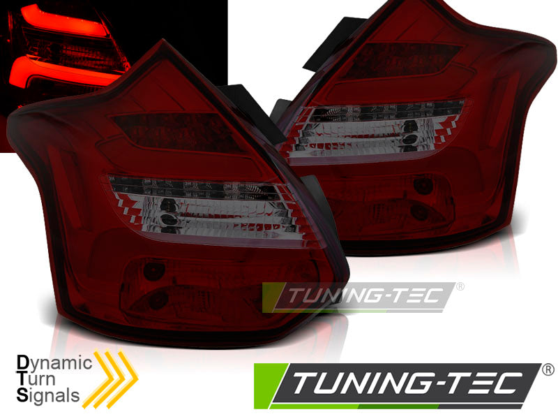 FORD FOCUS 3 11-10.14 HATCHBACK ROUGE FUMÉ BARRE LED SÉQUENCE IND.