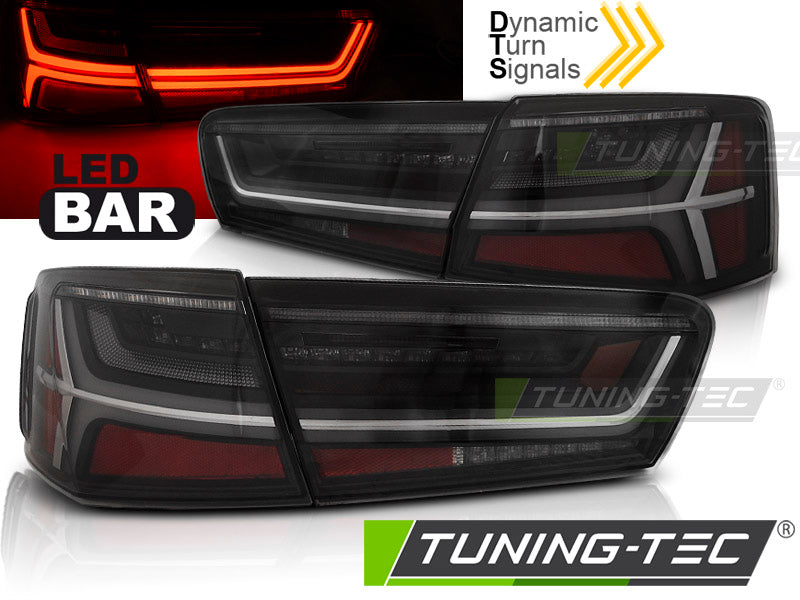 Feux arrière à LED fumés SEQ compatibles avec Audi A6 C7 11-14 limousine