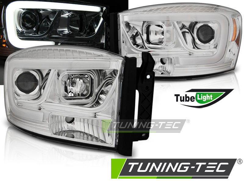 Feux tubulaires chromés pour Dodge Ram 06-08