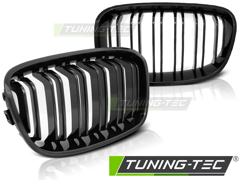 Calandre noire brillante à double barre style sport compatible BMW F20 F21 11-12.14