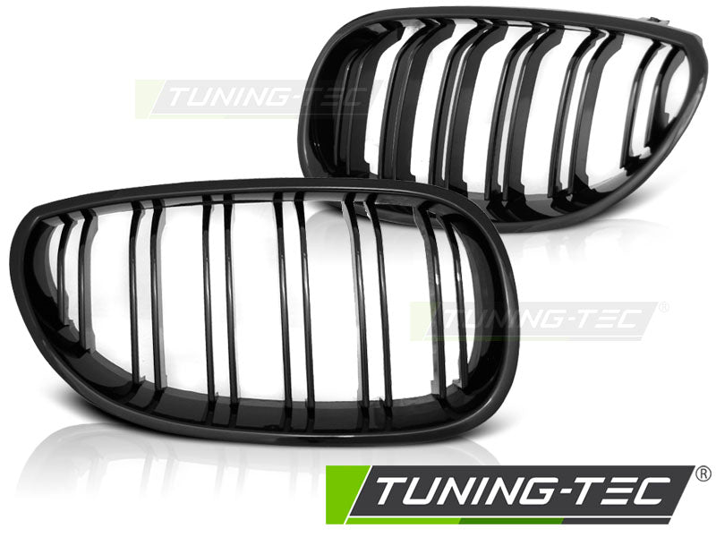 CALANDRE NOIRE BRILLANTE À DOUBLE BARRE, LOOK SPORT, compatible BMW E60/E61 07.03-10