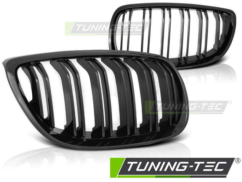 Calandre noire brillante à double barre style sport compatible BMW E92/E93 07-10 C/C