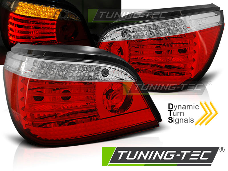 Feux arrière à LED rouge et blanc séquentiels compatibles BMW E60 07.03-07